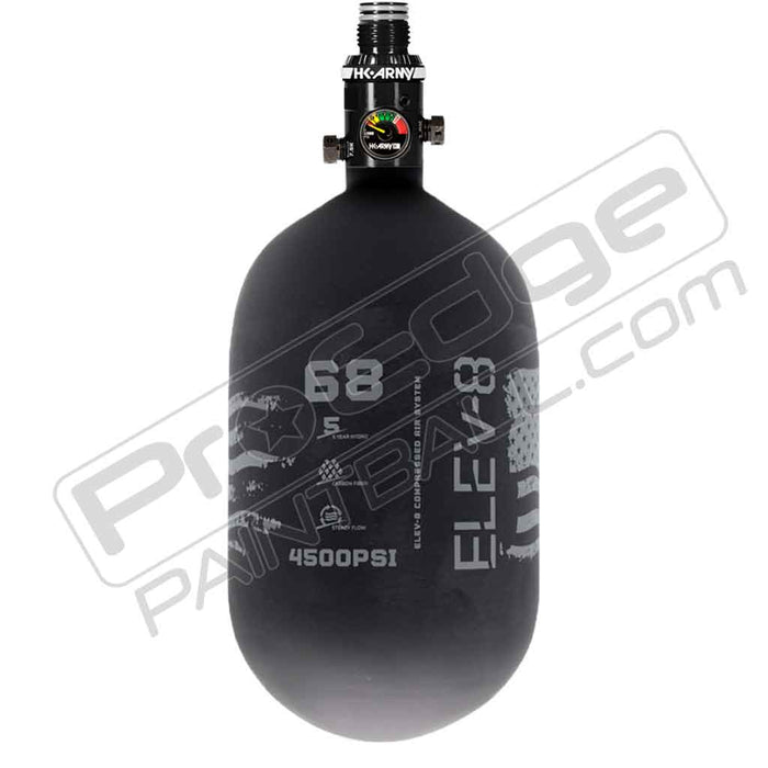 ELEV-8 Products Carbon Fiber Air Tank - Choose Regulator - 68 4500 - Black/Grey