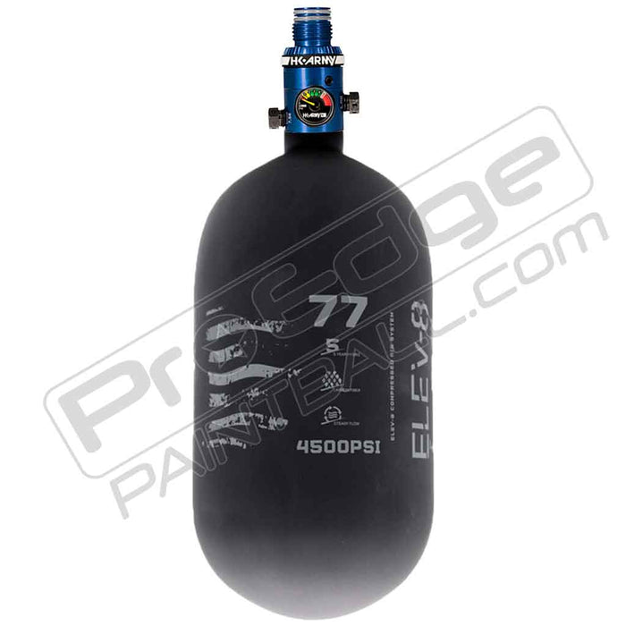 ELEV-8 Products Carbon Fiber Air Tank - Choose Regulator - 77 4500 - Black/Grey