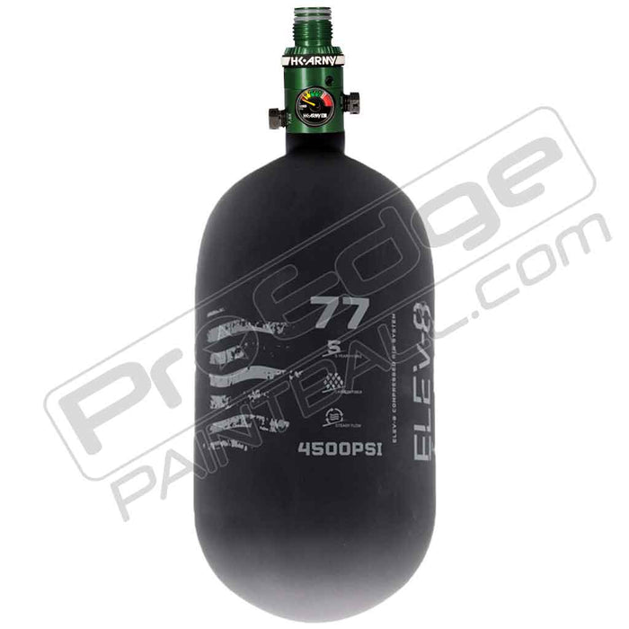 ELEV-8 Products Carbon Fiber Air Tank - Choose Regulator - 77 4500 - Black/Grey