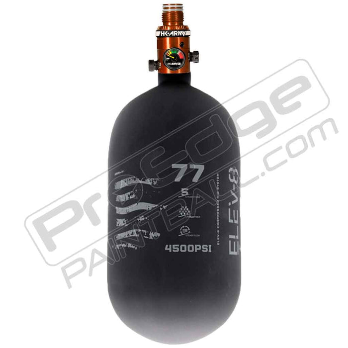 ELEV-8 Products Carbon Fiber Air Tank - Choose Regulator - 77 4500 - Black/Grey