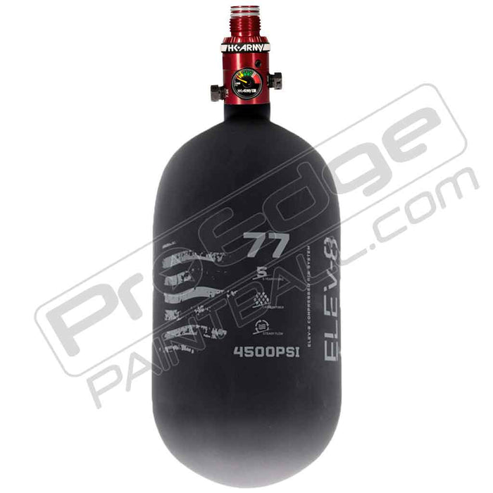 ELEV-8 Products Carbon Fiber Air Tank - Choose Regulator - 77 4500 - Black/Grey