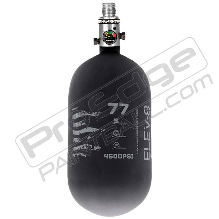 ELEV-8 Products Carbon Fiber Air Tank - Choose Regulator - 77 4500 - Black/Grey