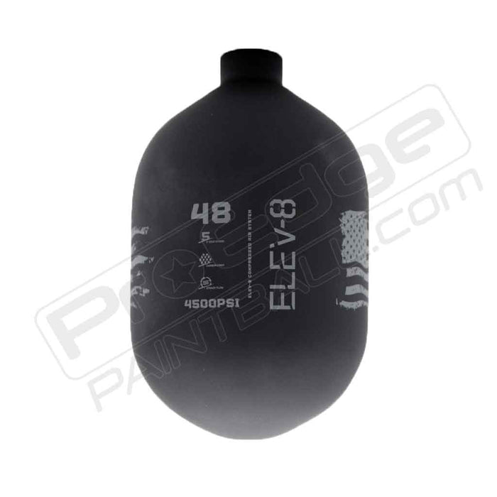 ELEV-8 Products Carbon Fiber Air Tank - Choose Regulator - 48 4500 - Black/Grey