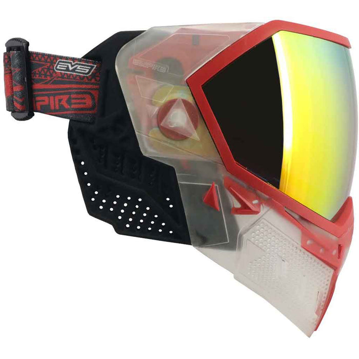 Empire EVS Paintball Mask - Clear/Red - Choose Lens Color