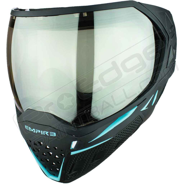 Empire EVS Paintball Mask - Black Aqua - Choose Lens Color (SKU 3752 )