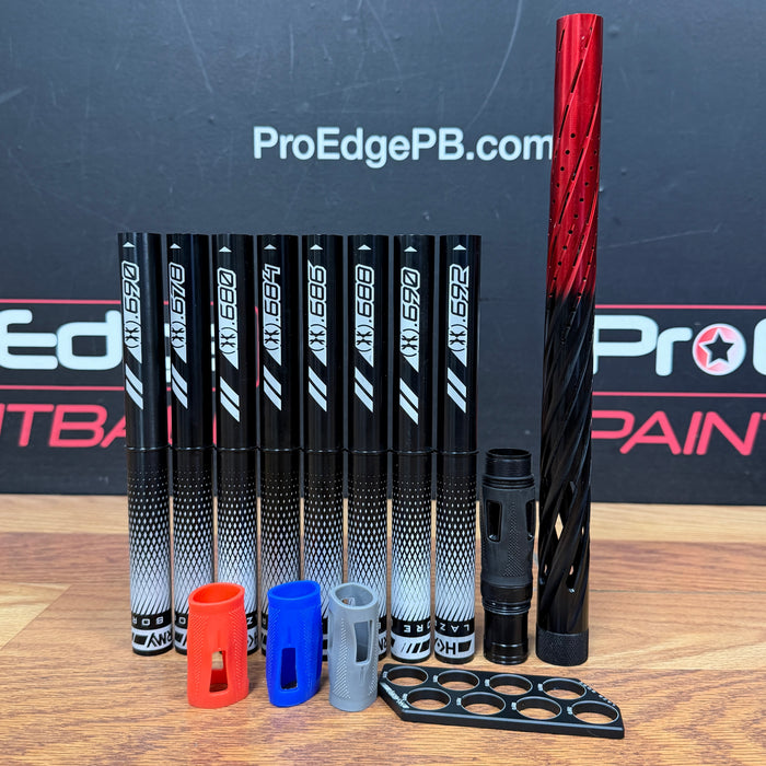 Pre Owned - HK Army LAZR Elite Orbit Barrel Kit - Black Red  - Cocker Threading