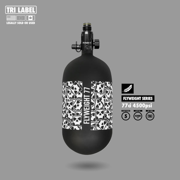 Infamous Pro DNA Flyweight Tank 77CI 4500 PSI - Bones Black White