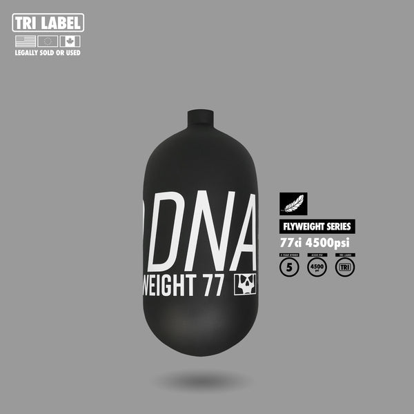 Infamous Pro DNA Flyweight Tank 77CI 4500 PSI - PRO DNA Black White - BOTTLE ONLY