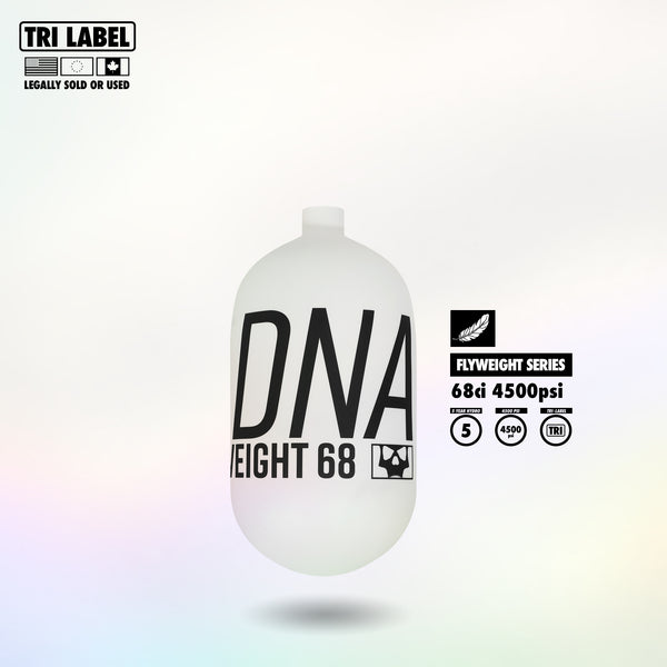 Infamous Pro DNA Flyweight Tank 68CI 4500 PSI - PRO DNA White Black - BOTTLE ONLY