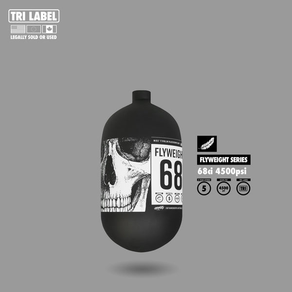 Infamous Pro DNA Flyweight Tank 68CI 4500 PSI - Savage Skull - BOTTLE ONLY