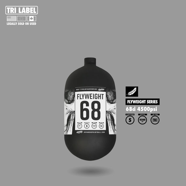 Infamous Pro DNA Flyweight Tank 68CI 4500 PSI - Savage Skull - BOTTLE ONLY