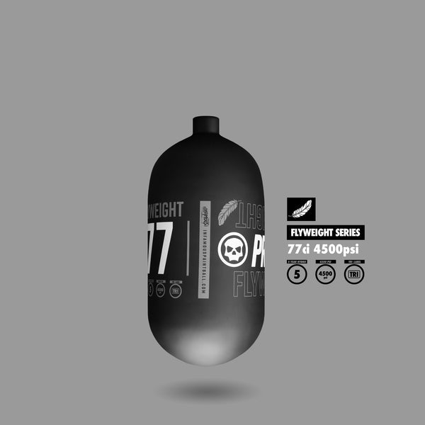 Infamous Pro DNA Flyweight Tank 77CI 4500 PSI - Matte Black Grey - BOTTLE ONLY