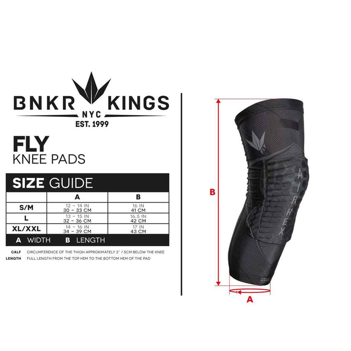 BUNKER KINGS FLY COMPRESSION KNEE PADS - CHOOSE SIZE