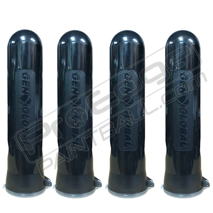 GenX Paintball Pods 140 Rd - Black 4 Pack