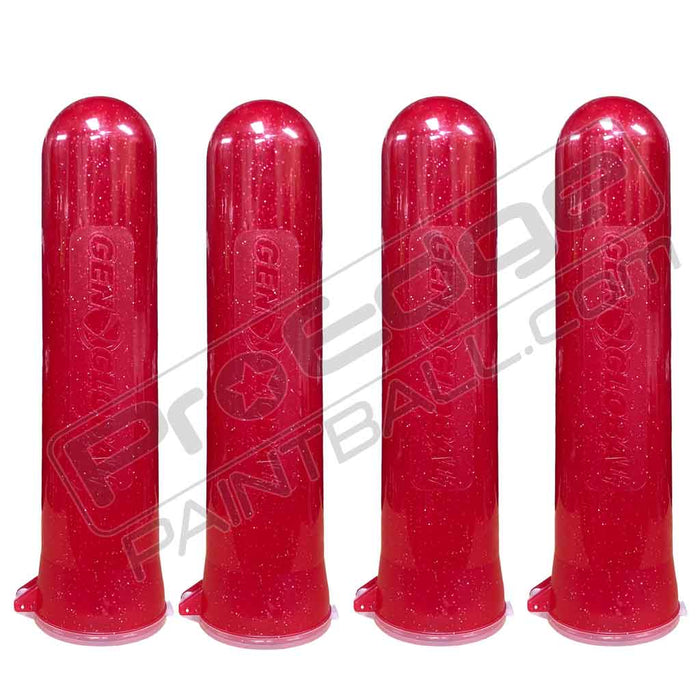 GenX Paintball Pods 140 Rd - Red Sparkle 4 Pack