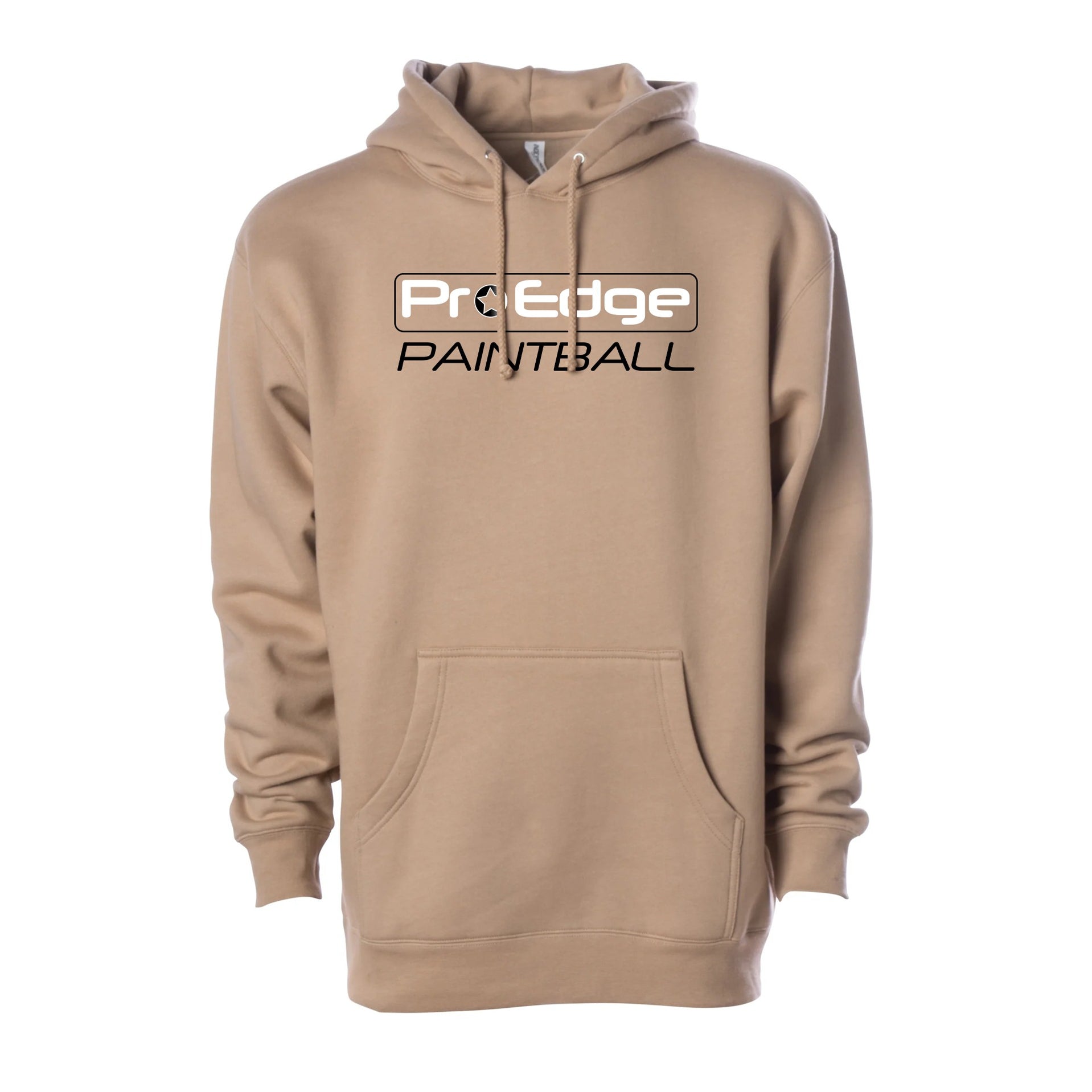 Pro Edge Logo // Hoodie Tan Black — Pro Edge Paintball