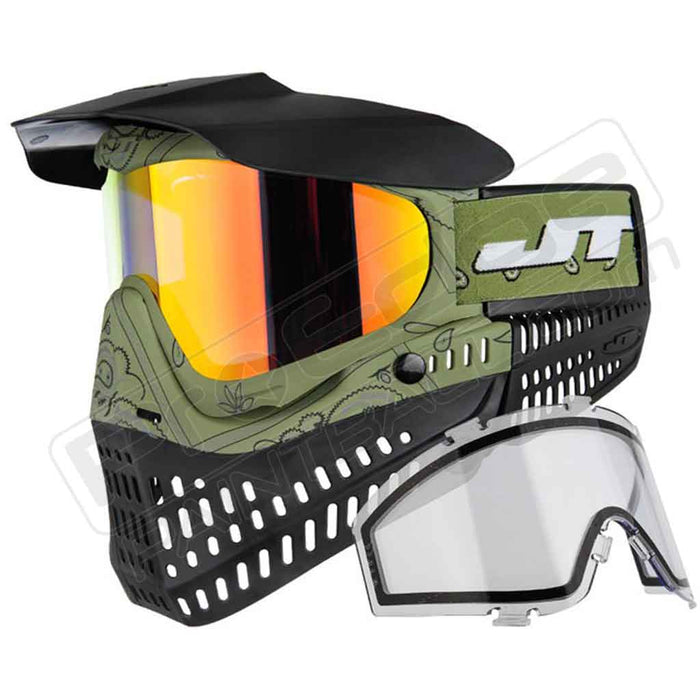 JT Prolfex Paintball Mask LE - Bandana Olive - Choose Lens Color (SKU 15819)