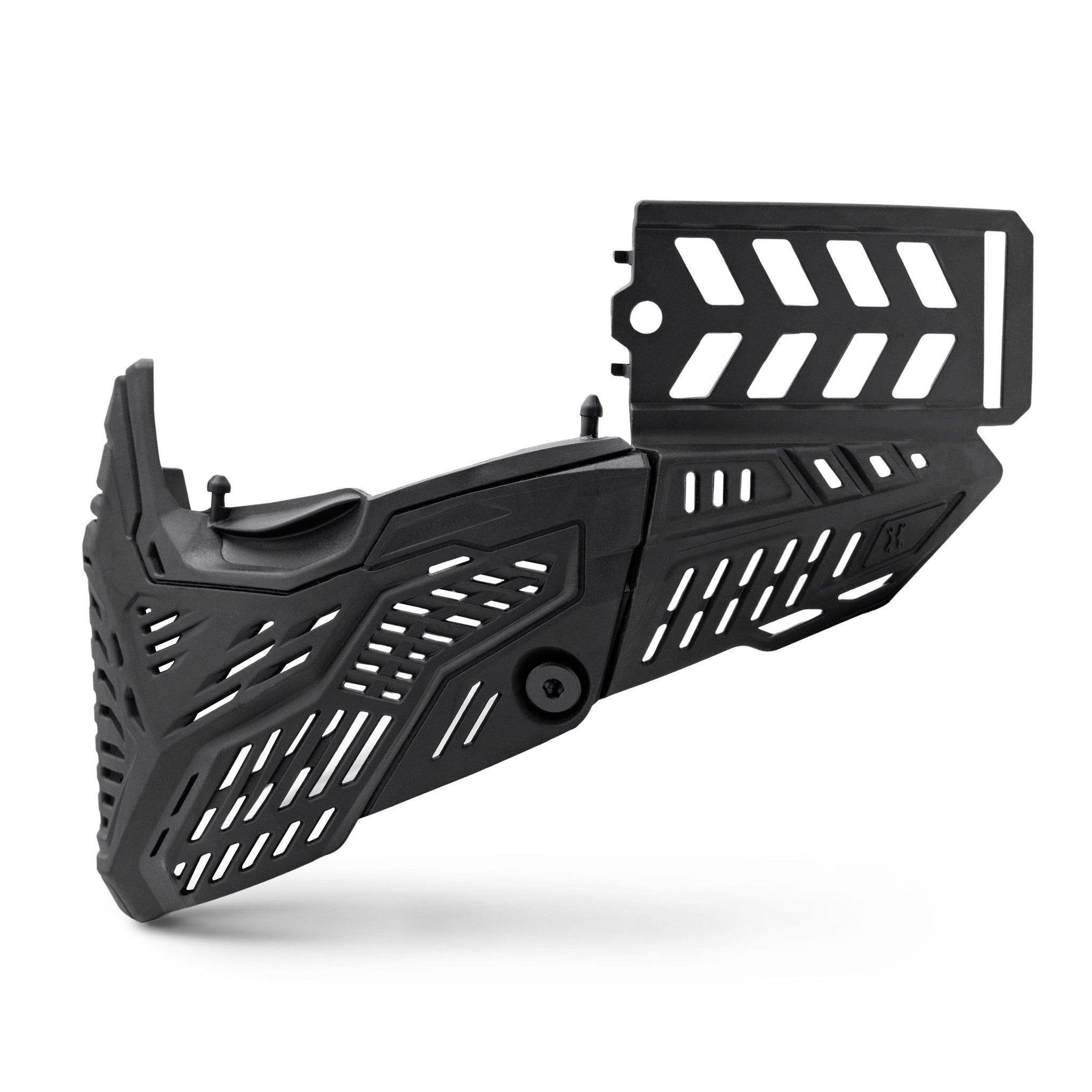 Masque Paintball HK Army JT Proflex Personnalisé - Modèle Ghost Red, Masque Facial Inférieur, Occasion Mais Fonctionnel