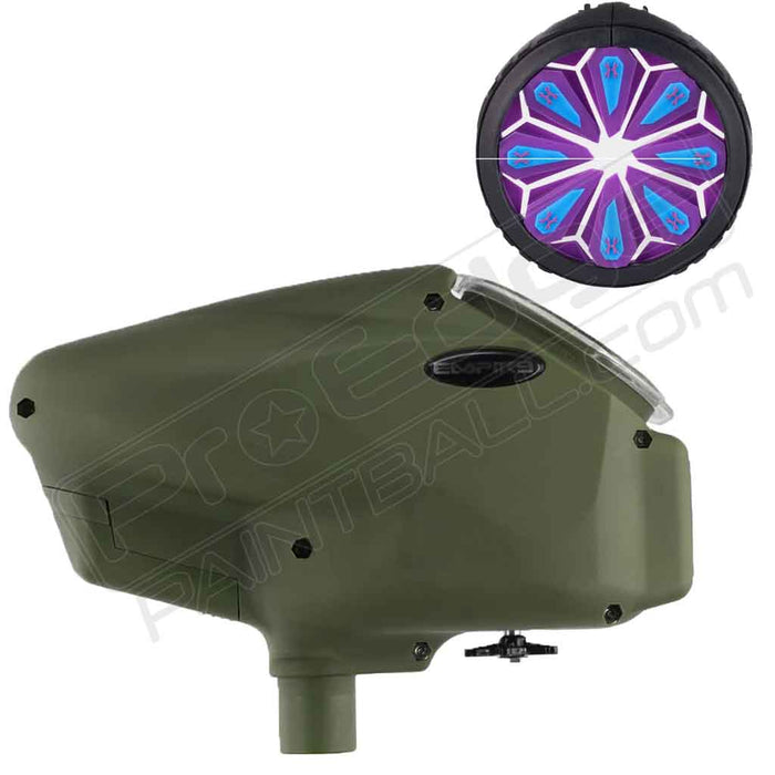 Empire Halo Too With Rip Drive Paintball Hopper - Olive