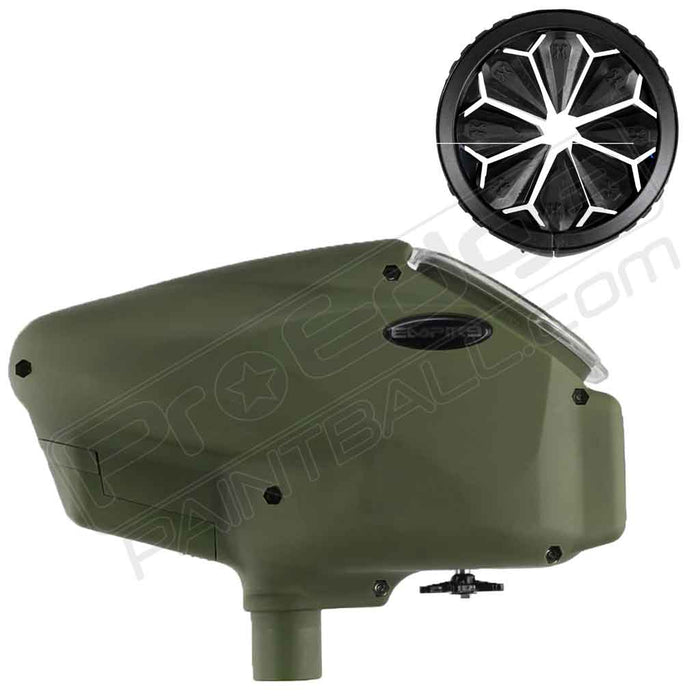 Empire Halo Too With Rip Drive Paintball Hopper - Olive