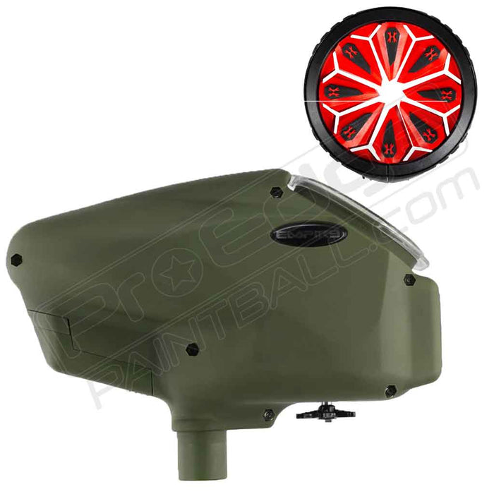 Empire Halo Too With Rip Drive Paintball Hopper - Olive