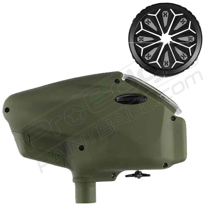 Empire Halo Too With Rip Drive Paintball Hopper - Olive