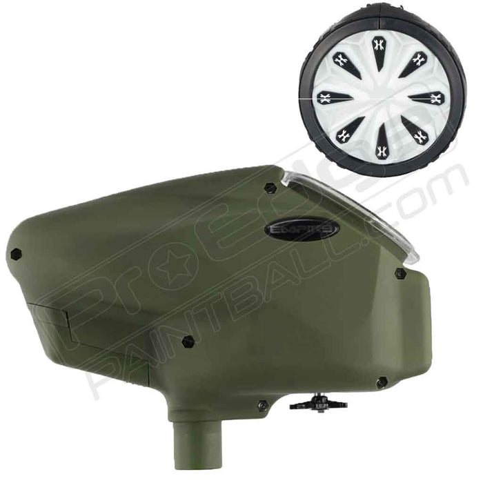 Empire Halo Too With Rip Drive Paintball Hopper - Olive