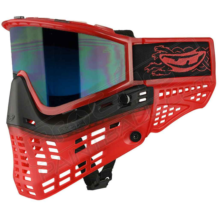 JT x Hydra ProFlex Paintball Mask - Red Ice - W/ Smoke Lens
