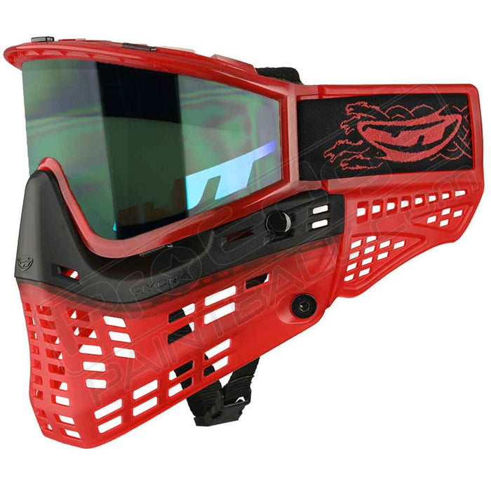 JT x Hydra ProFlex Paintball Mask - Red Ice - W/ Smoke Lens