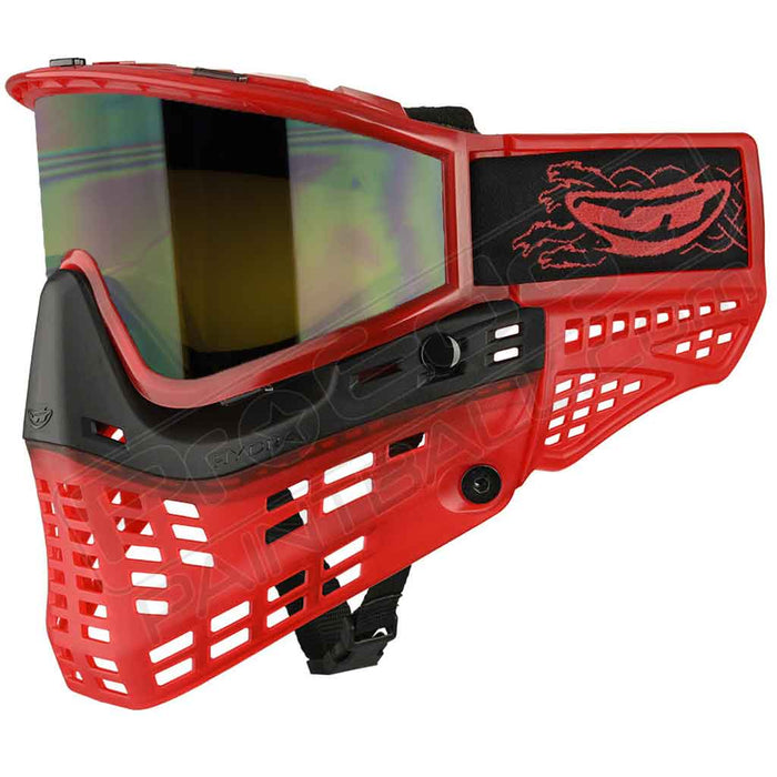 JT x Hydra ProFlex Paintball Mask - Red Ice - W/ Smoke Lens