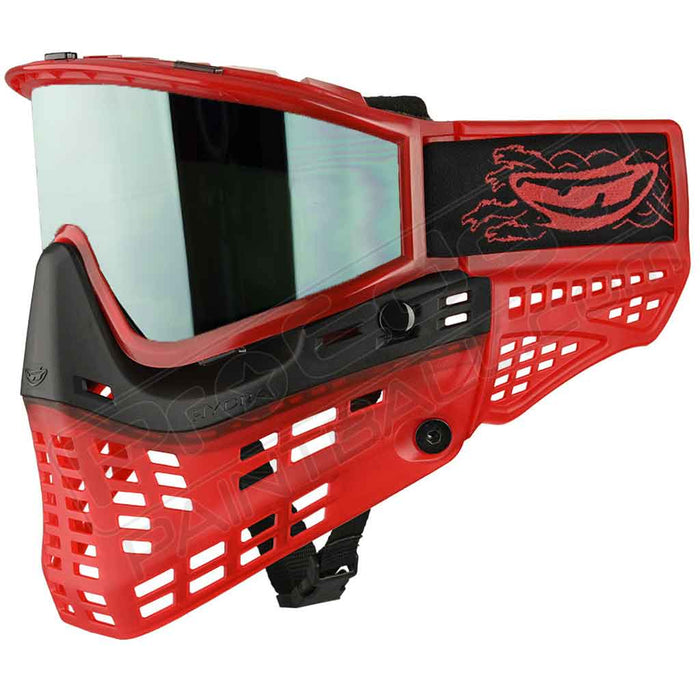 JT x Hydra ProFlex Paintball Mask - Red Ice - W/ Smoke Lens