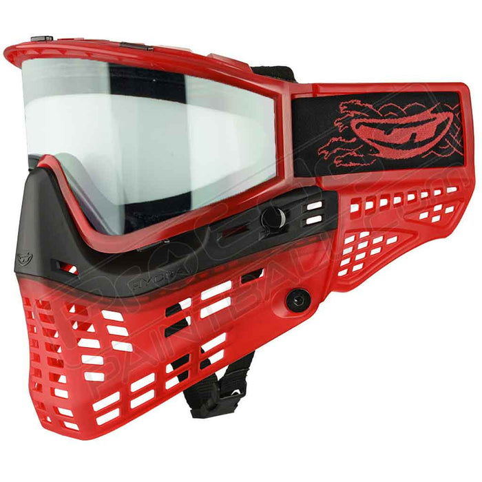 JT x Hydra ProFlex Paintball Mask - Red Ice - W/ Smoke Lens