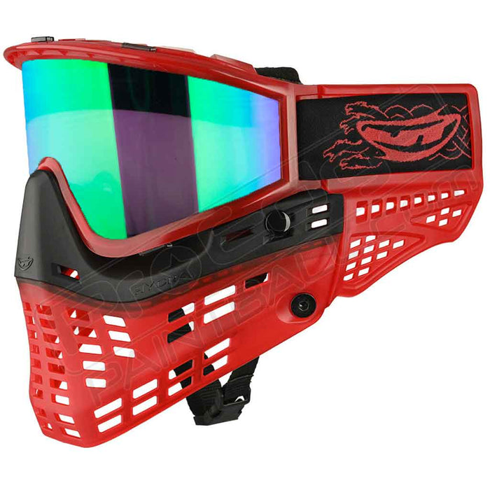 JT x Hydra ProFlex Paintball Mask - Red Ice - W/ Smoke Lens