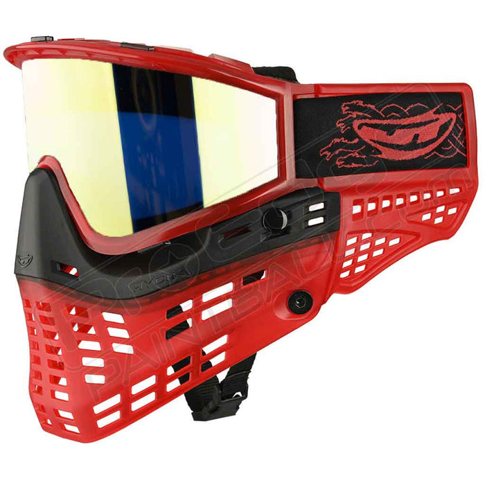 JT x Hydra ProFlex Paintball Mask - Red Ice - W/ Smoke Lens