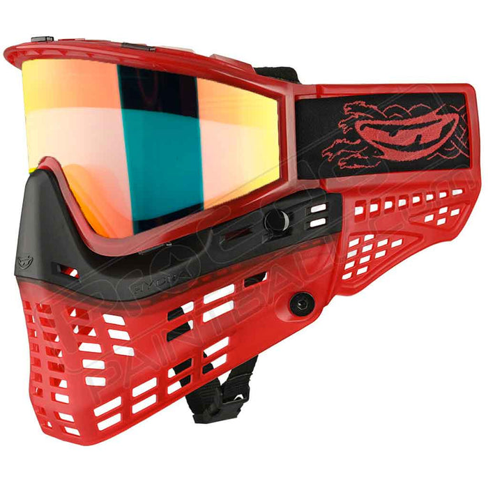 JT x Hydra ProFlex Paintball Mask - Red Ice - W/ Smoke Lens