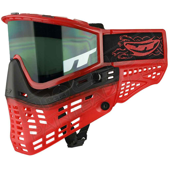 JT x Hydra ProFlex Paintball Mask - Red Ice - W/ Smoke Lens