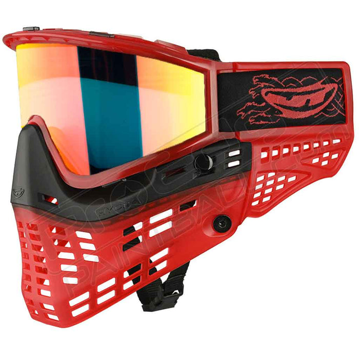 JT x Hydra ProFlex Paintball Mask - Red Ice - W/ Smoke Lens