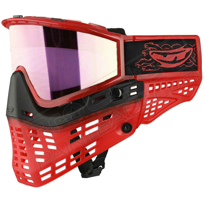JT x Hydra ProFlex Paintball Mask - Red Ice - W/ Smoke Lens