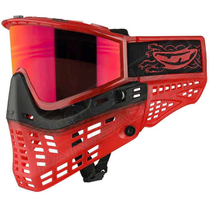 JT x Hydra ProFlex Paintball Mask - Red Ice - W/ Smoke Lens