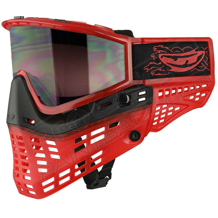 JT x Hydra ProFlex Paintball Mask - Red Ice - W/ Smoke Lens