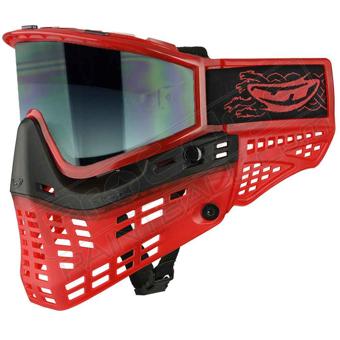 JT x Hydra ProFlex Paintball Mask - Red Ice - W/ Smoke Lens