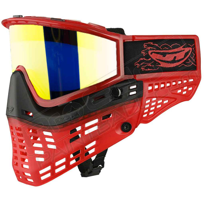JT x Hydra ProFlex Paintball Mask - Red Ice - W/ Smoke Lens