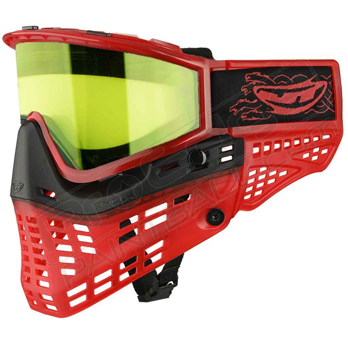 JT x Hydra ProFlex Paintball Mask - Red Ice - W/ Smoke Lens