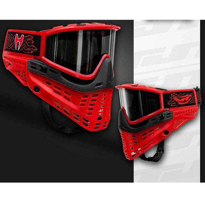 JT x Hydra ProFlex Paintball Mask - Red Ice - W/ Smoke Lens