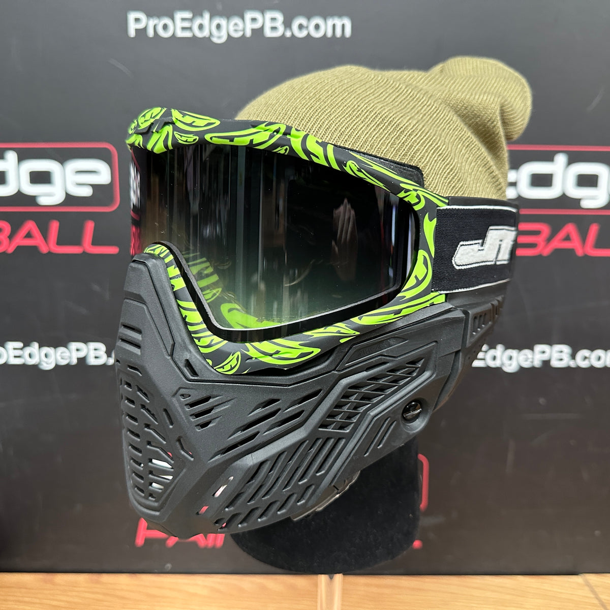 HK Army RMX Paintball Mask Black Bandana Lime — Pro Edge Paintball