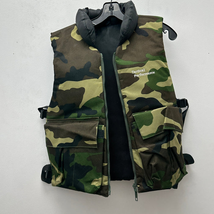 Pre Owned - Reversible Padded Vest - Black Camo