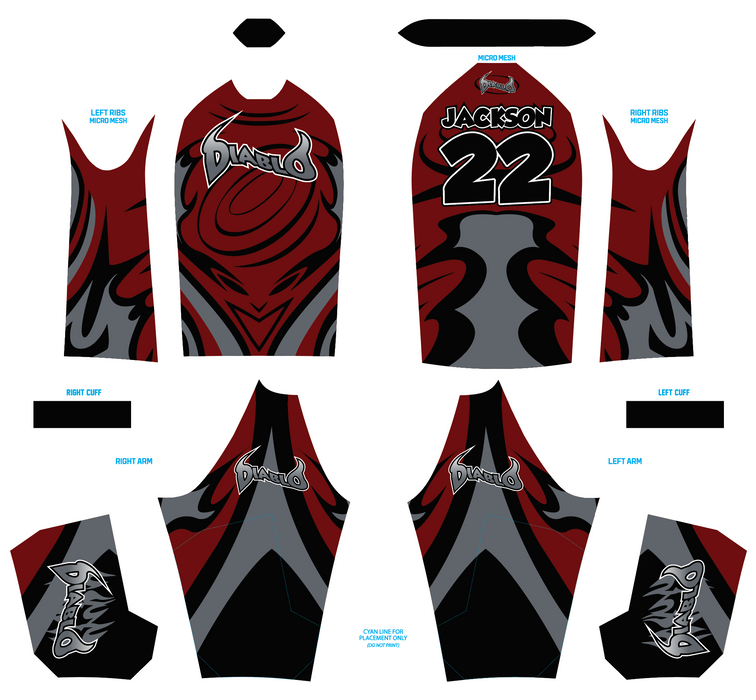 JT Contact 2.0 Jersey - Diablo - Crimson - PRE ORDER