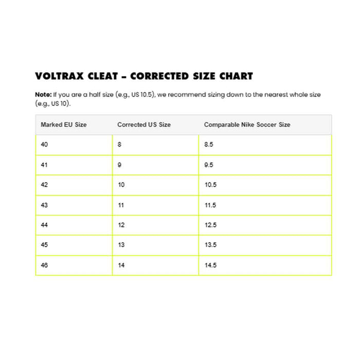 Infamous PRO DNA Voltrax Cleats - Black - Choose Size