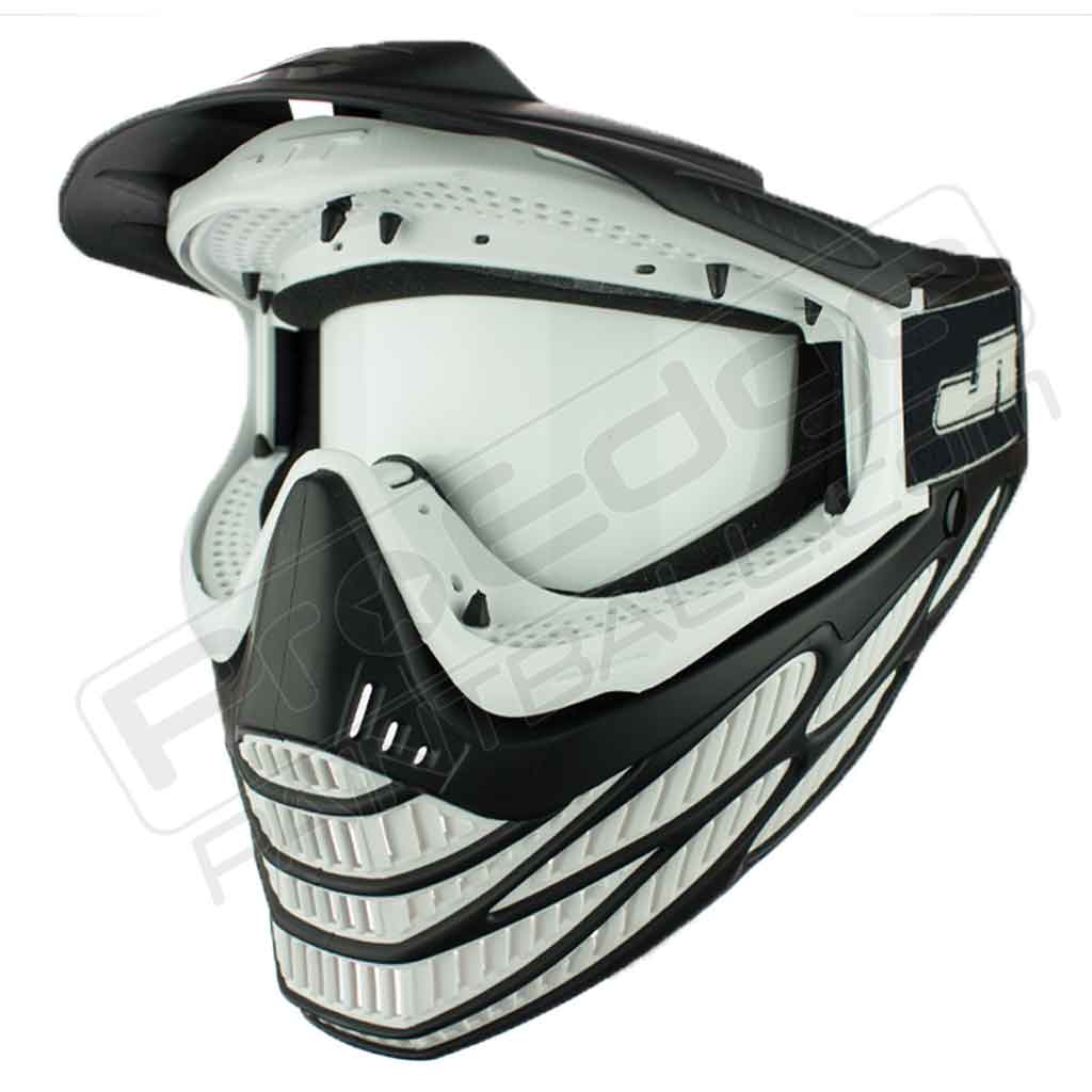 JT Flex 8 Paintball Mask - Black White - Choose Lens Color (SKU