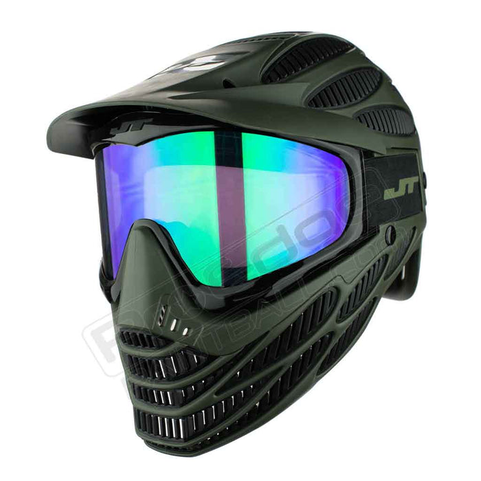 jt flex 8 goggle JT Flex 8 Full Head Shield- Olive — Pro Edge Paintball